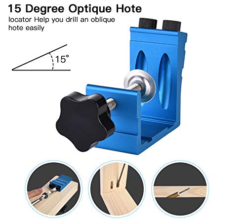 Pocket Hole Jig Kit Dowel Drill Joinery Screw Kit Carpenters Wood Woodwork Guides Joint Angle Tool Carpentry Locator