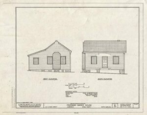 historic pictoric : blueprint habs nc,84-alb,1- (sheet 3 of 4) - freeman-marks house, 112 north third street, albemarle, stanly county, nc 14in x 11in