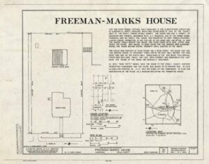 historic pictoric : blueprint habs nc,84-alb,1- (sheet 1 of 4) - freeman-marks house, 112 north third street, albemarle, stanly county, nc 30in x 24in