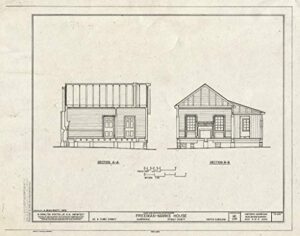 historic pictoric : blueprint habs nc,84-alb,1- (sheet 4 of 4) - freeman-marks house, 112 north third street, albemarle, stanly county, nc 20in x 16in