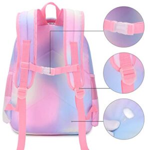 CAMTOP Backpack for Kids Girls School Backpack with Lunch Box Preschool Kindergarten BookBag Set (Y0058-2 Rainbow-1)