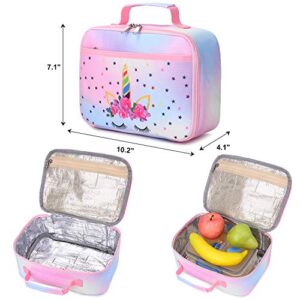 CAMTOP Backpack for Kids Girls School Backpack with Lunch Box Preschool Kindergarten BookBag Set (Y0058-2 Rainbow-1)