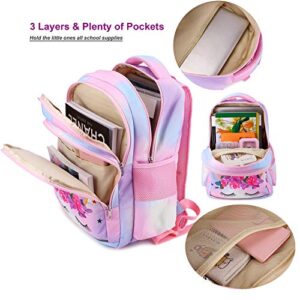 CAMTOP Backpack for Kids Girls School Backpack with Lunch Box Preschool Kindergarten BookBag Set (Y0058-2 Rainbow-1)