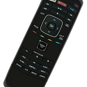 Blu Ray DVD Player Remote Control fits for Vizio VBR121 VBR122 VBR337 VBR338 VBR370 VBR135 XRB100 XRB300 XRD2BR with Vudu Netflix Shortcut Internet APP Keys