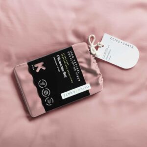 Olive + Crate Tencel Eucalyptus Cooling Pillow Cases for Hot Sleepers - Moisture Wicking, Temperature Regulating, Queen Size Silk Pillowcase - Sateen Weave, Naturally Produced (2 Pack) | Rose Pink