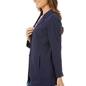 Woman Within Women's Plus Size Knit Blazer - 26/28, Heather Grey Gray