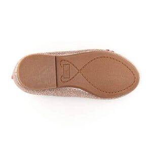 OshKosh B'Gosh Girls Montana Ballet Flat, Rose Gold, 7 Toddler