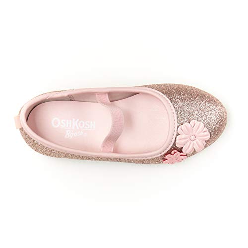 OshKosh B'Gosh Girls Montana Ballet Flat, Rose Gold, 7 Toddler