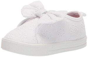 oshkosh b'gosh girls dahlia sneaker, white, 8 toddler