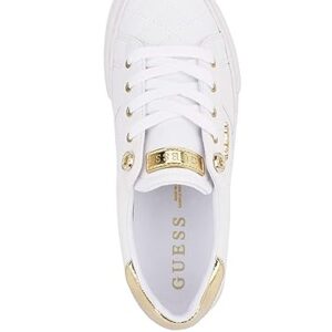 Guess Women's Loven Sneaker, White, 10