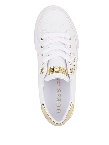 Guess Women's Loven Sneaker, White, 10