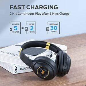 Monster Persona Noise Cancelling Headphones Wireless, Bluetooth Headphones Over Ear, Wireless Headphones Hi-Fi Audio Deep Bass,Quick Charge 30H Playtime, Memory Foam Ear Cups, for Travel, Home Office