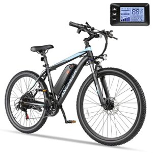ancheer electric bike/electric mountain bike 500w 26'' commuter ebike, electric bicycle with removable 48v-7.8ah battery and lcd-display