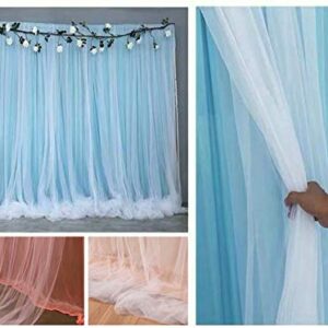 Champagne Tulle Chiffon Backdrop for Bridal Shower Wedding Ceremony Backdrops Curtains Newborn Baby Shower Backdrop Photo Booth Background Photography