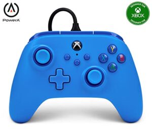 powera wired controller for xbox series x|s - blue