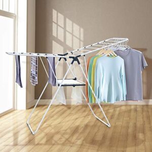 YUBELLES Clothes Drying Rack, Gullwing Space-Saving Laundry Rack, Space Saving Laundry Drying Rack, Easy Storage Laundry Indoor and Outdoor Use