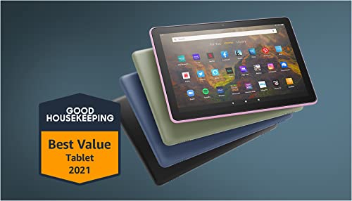 Amazon Fire HD 10 tablet, 10.1", 1080p Full HD, 32 GB, (2021 release), Lavender