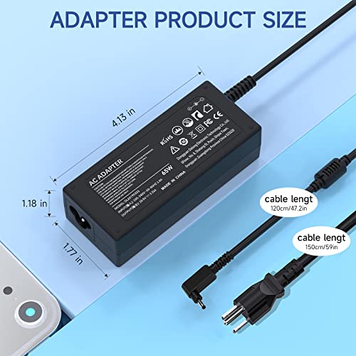 N15Q8 Laptop Charger for Acer Chromebook CB3 CB5 CB3-431 CB3-532 CB5-132T 15 CB3-131 CB3-131-C3SZ C731 C720 C740 C738T PA-1450-26 A13-045N2A N15Q9 R11 R13 Swift Spin 1 3 5 Power Cord Replacement
