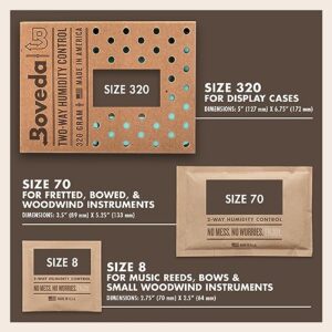 Boveda Large Starter Kit for Music: 2 Double Fabric Holders – 4 Standard Size 49% RH Boveda For a Wooden Instrument – Improves Efficiency of Boveda Two-Way Humidity Control In an Instrument Case