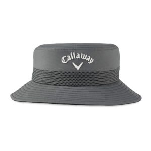 callaway mens bucket hat, grey, small-medium us