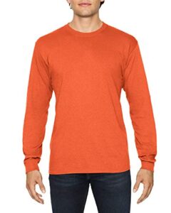 gildan adult heavy cotton 5.3 oz. long-sleeve t-shirt l orange