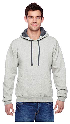 Fruit of the Loom Adult 7.2 oz. Sofspun® Hooded Sweatshirt L Oatmeal Heather