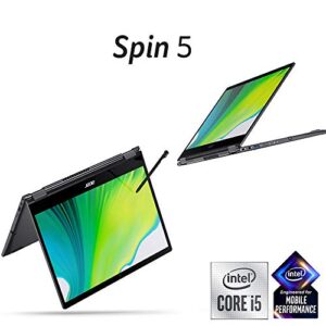 Acer Spin 5 Convertible Laptop, 13.5" 2256 x 1504 IPS Touch | 10th Gen Intel Core i5-1035G4 | 8GB LPDDR4 | 256GB NVMe SSD | WiFi 6 | Backlit KB | FPR | Active Stylus | Windows 10 Pro | SP513-54N-58XD