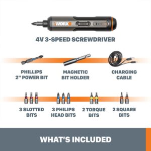 Worx WX240L 4V 3-Speed Cordless Screwdriver