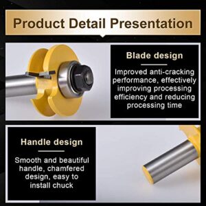 KATUR Rail and Stile Panel Raiser Router Bit Set with Ogee Round Over Raised Panel Cabinet 3Pcs 1/2 Inch Shank Ogee Door Rail and Stile Router Bits Wood Carbide Groove Tongue Milling Tool(1/2" Shank)