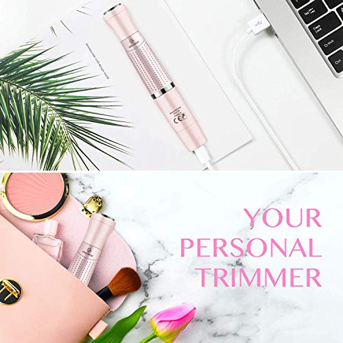 VG VOGCREST Eyebrow Trimmer & Facial Hair Removal for Women, 2 in 1, Rechargeable Painless Eyebrow Lips Body Face Razors