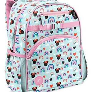 Simple Modern Disney Toddler Backpack for School Girls | Kindergarten Elementary Kids Backpack | Fletcher Collection | Kids - Medium (15" tall) | Minnie Mouse Rainbow