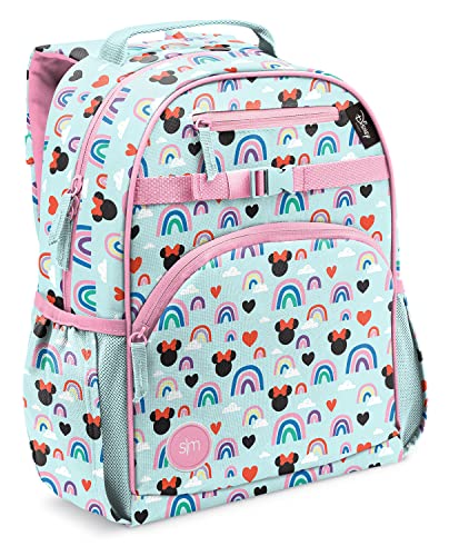 Simple Modern Disney Toddler Backpack for School Girls | Kindergarten Elementary Kids Backpack | Fletcher Collection | Kids - Medium (15" tall) | Minnie Mouse Rainbow