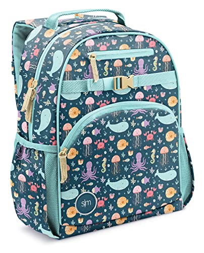 Simple Modern Toddler Backpack for School Girls | Kindergarten Elementary Kids Backpack | Fletcher Collection | Kids - Medium (15" tall) | Under the Sea