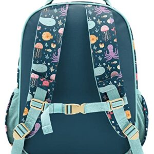 Simple Modern Toddler Backpack for School Girls | Kindergarten Elementary Kids Backpack | Fletcher Collection | Kids - Medium (15" tall) | Under the Sea