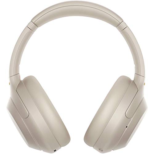 Sony WH1000XM4/S Premium Noise Cancelling Wireless Over-The-Ear Headphones with Built in Microphone Silver Bundle with Deco Gear Premium Hard Case + Pro Audio Headphone Stand + Microfiber Cloth