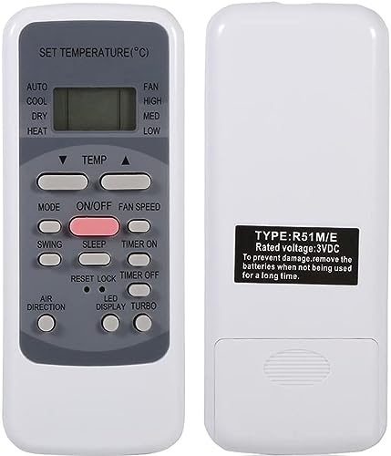 Universal Remote Control Replacement for Midea Air Conditioner (Type: R51M/E)