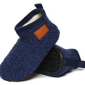 ditont Toddler Boys Girls Winter Warm Indoor House Bootie Slippers Kids Baby Lightweight Home Socks Boots(dt191007Blue27)