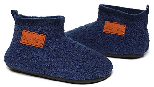 ditont Toddler Boys Girls Winter Warm Indoor House Bootie Slippers Kids Baby Lightweight Home Socks Boots(dt191007Blue27)