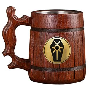 necrons beer stein, personalized 40k wooden beer mug, custom beer stein, gamer gift, gamer tankard, gift for men, gift for him