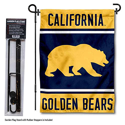 Cal Berkeley Golden Bears Garden Flag with Stand Holder