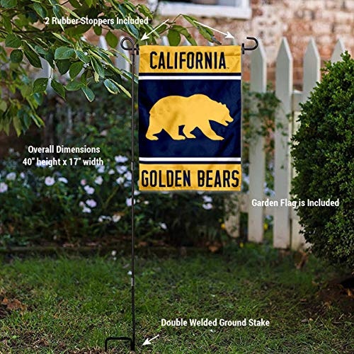 Cal Berkeley Golden Bears Garden Flag with Stand Holder