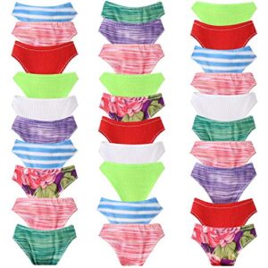 colorful doll underwell set clothes barbie underpants - suitable for 11.5 inch barbie doll accessories solid print stripes random 30 pieces