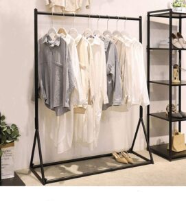 fonechin industrial pipe clothing rack for clothing display, heavy duty garment rack for bedroom retail boutique use (47.24" l)