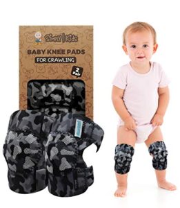 simply kids (2nd gen.) baby knee pads for crawling (2 pairs), cpsia certified - comfortable knee protector for toddler, infant, girl, boy, crawler - rodilleras para bebe