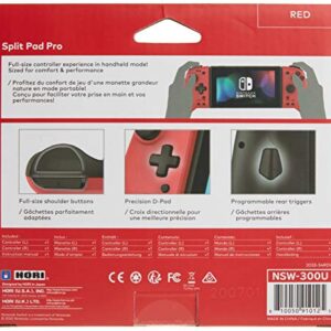 Hori Nintendo Switch Split Pad Pro (Red) Ergonomic Controller for Handheld Mode - Officially Licensed By Nintendo