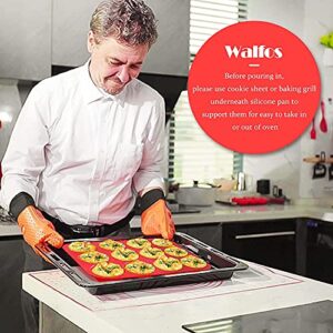 Walfos Silicone Muffin Pan - 12 Cups Regular Silicone Cupcake Pan, Non-stick Silicone Great for Making Muffin Cakes, Tart, Bread - BPA Free and Dishwasher Safe