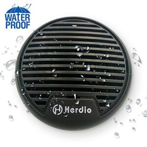 Herdio 3" inch Marine Bluetooth Speakers Boat Motorcycle Hot tub Stereo with Max Power 140 watt(A Pair) (Gray)