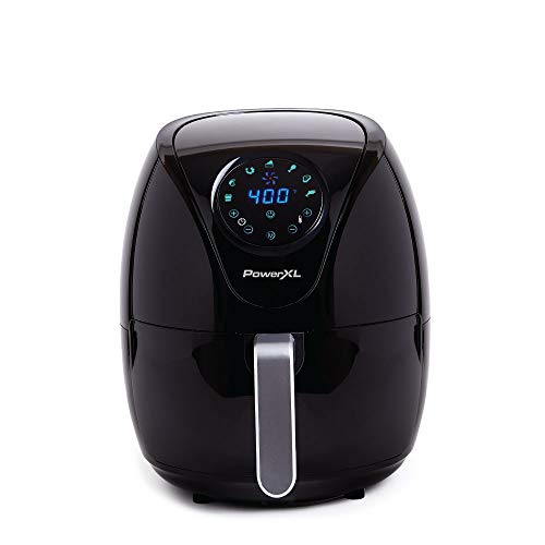 PowerXL Air Fryer 4 QT Maxx, Special Edition 2022, Extra Hot Air Fry, Cook, Crisp, Broil, Roast, Bake, High Gloss Finish, Black (4 Quart)