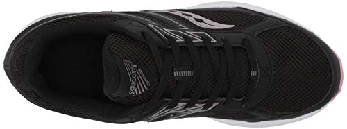 Saucony Women's Core Cohesion 14 Road Running Shoe, Black/Pink, 8.5 Wide