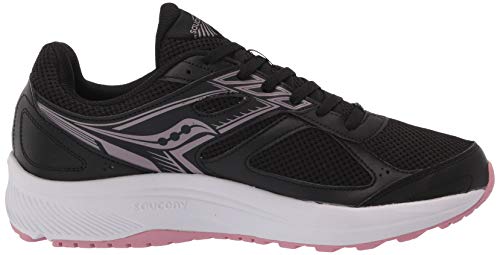 Saucony Women's Core Cohesion 14 Road Running Shoe, Black/Pink, 8.5 Wide